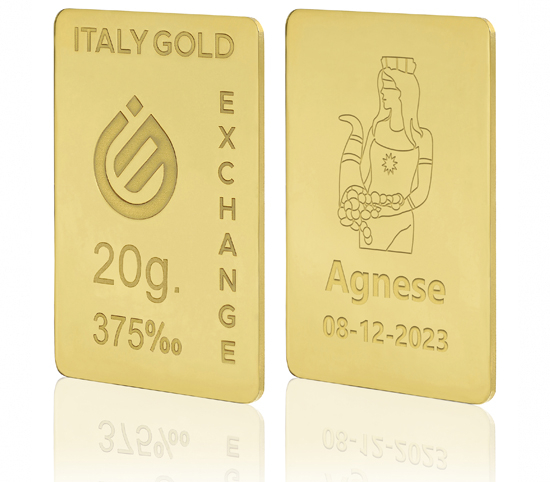 Lingot Or Déesse de la chance 9 ct de 20 g.  IGE GOLD